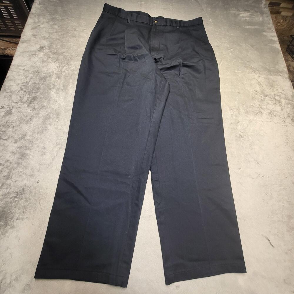 Grant Thomas Pants Mens 38x30 Blue Dress Pants Classic Fit Pleated Pockets